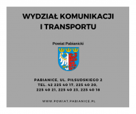 Informacja z Wydziału Komunikacji i Transportu - sierpień 2019