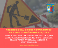 Przebudowa drogi powiatowej nr 3313E Dłutów-Mierzączka 