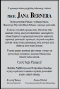 Pożegnanie Profesora Jana Bernera 