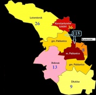 Wtorek, 7 kwietnia 2020 r. Liczba osób w Powiecie Pabianickim: ▪️ Objętych kwarantanną: 207 ▪️ Zakażonych: 2 Uwaga, na mapie liczba osób przebywających na kwarantannie w mieście Pabianice i Gminie Pabianice podana jest razem.