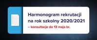 Terminy rekrutacji do szkół ponadpodstawowych na rok szkolny 2020/2021 –  konsultacje