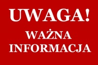 Ważna informacja dotycząca pracy urzędu