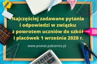 Ministerstwo Edukacji Narodowej przygotowało informacje dotyczące powrotu dzieci i młodzieży do szkół