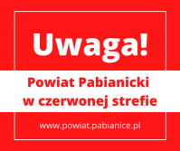 Powiat Pabianicki w czerwonej strefie