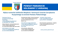 Wykaz numerów telefonów Miejskich i Gminnych Centrów Zarządzania Kryzysowego  w Powiecie Pabianickim 