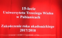 Uniwersytet Trzeciego Wieku w Pabianicach uroczyście zakończył rok akademicki